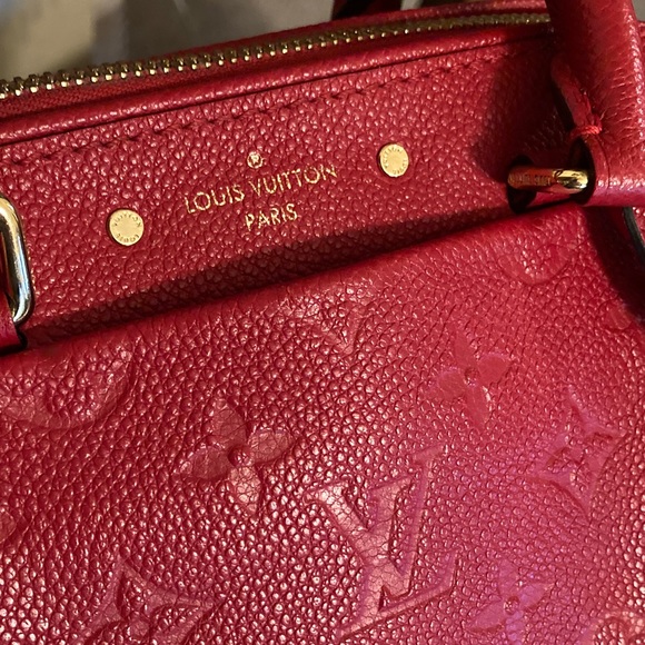 Louis Vuitton Empreinte Speedy Bandouliere 20 Handbag Red w/Dust Bag - Picture 2 of 16